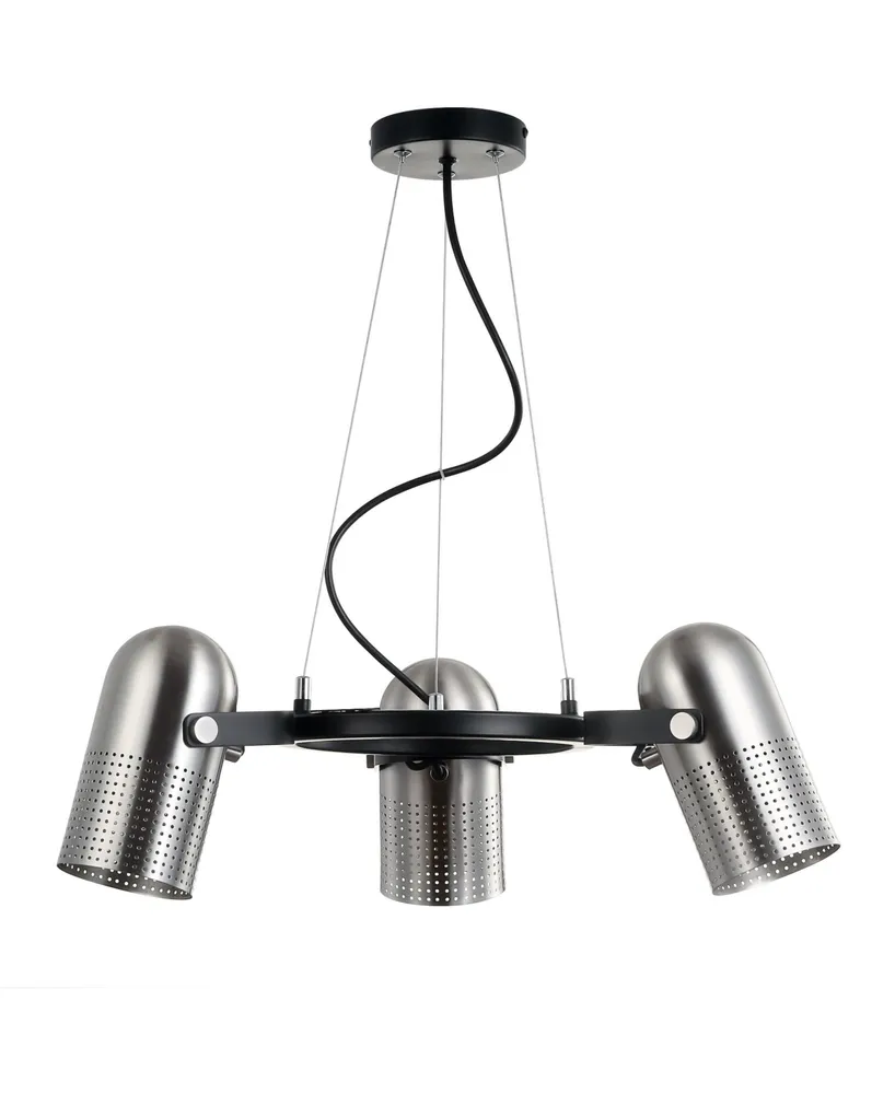 Jonathan Y Loki 22" 3-Light Adjustable Metal Led Pendant