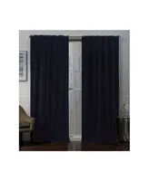 Exclusive Home Velvet Heavyweight Pinch Pleat Top Curtain Panel Pair