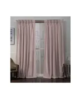 Exclusive Home Velvet Heavyweight Pinch Pleat Top Curtain Panel Pair