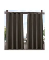 Exclusive Home Indoor/Outdoor Solid Cabana Grommet Top Curtain Panel Pair