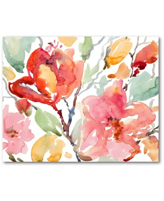 Courtside Market Watercolor Flowers 20" x 24" Gallery-Wrapped Canvas Wall Art