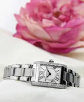 Frederique Constant Women's Swiss Carree Diamond (2/5 ct. t.w.) Stainless Steel Bracelet Watch 23x21mm