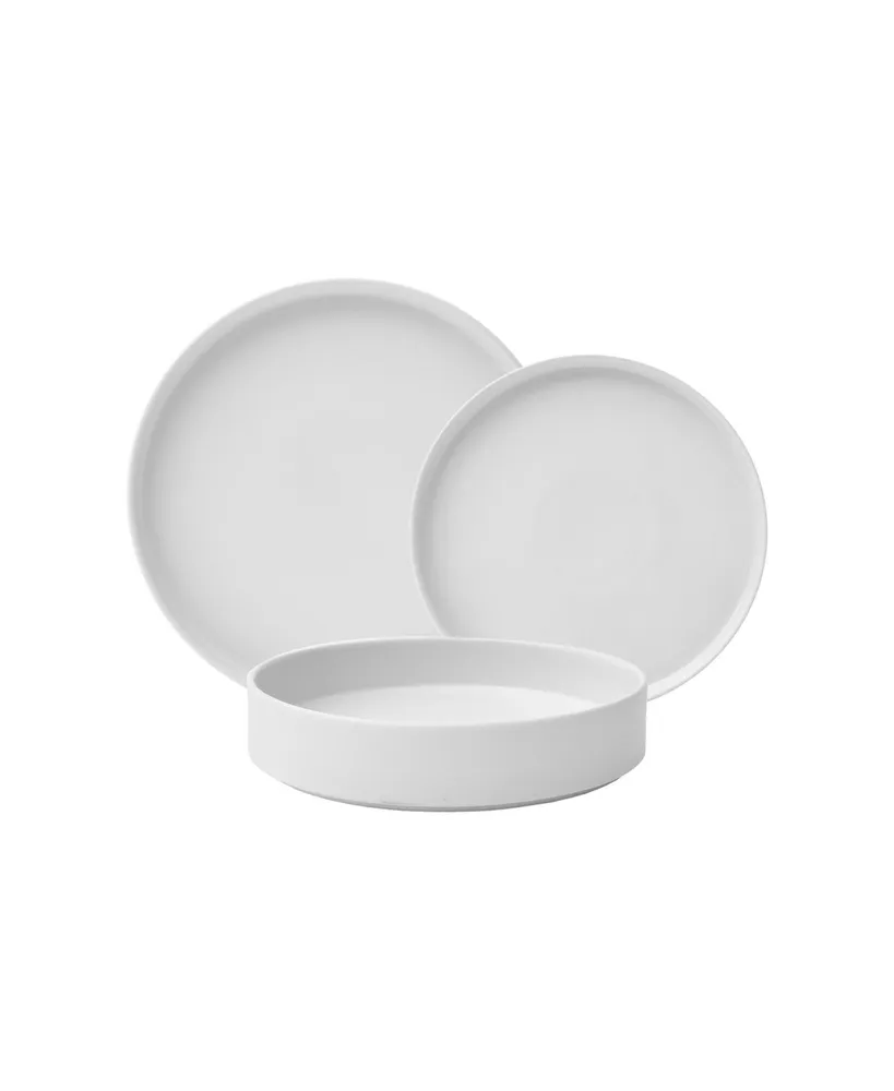 222 Fifth Kaden White 12 Piece Porcelain Dinnerware Set