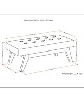 Draper Mid Century Tufted Ottoman, Direct Ship