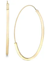 Italian Gold Threader Hoop Earrings in 14k Gold