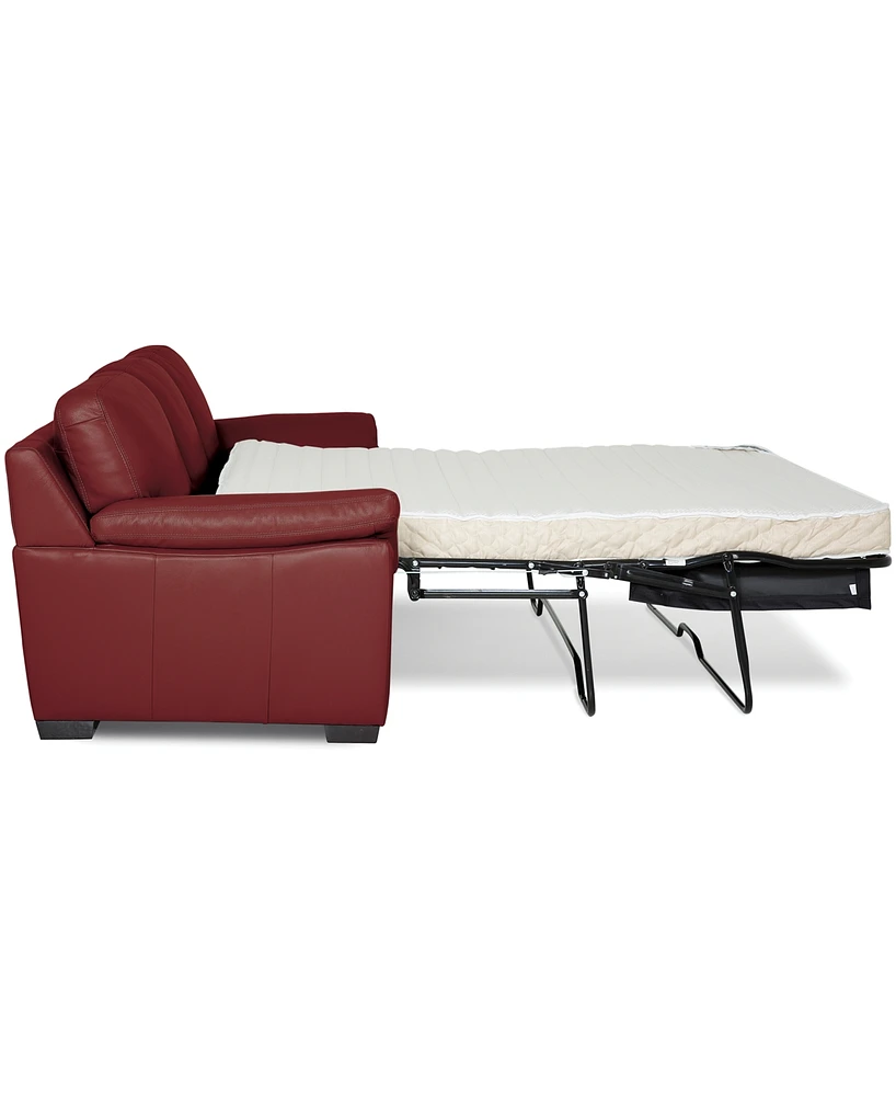 Lothan 87" Leather Queen Sleeper, Created for Macy's