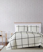 Truly Soft Kurt Windowpane Twin Xl Quilt Set