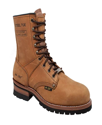 AdTec Men's 9" Steel Toe Logger Boot