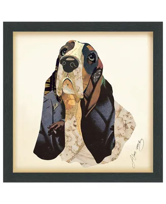 Empire Art Direct 'Basset Hound' Dimensional Collage Wall Art - 17'' x 17''