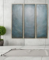 Empire Art Direct Concentric 3-Piece Textured Metallic Hand Painted Wall Art Set by Martin Edwards, 60" x 20" x 1.5"