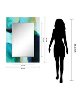 Empire Art Direct Reverse Printed Tempered Art Glass with Rectangular Beveled Mirror Wall Decor - 48" x 36''