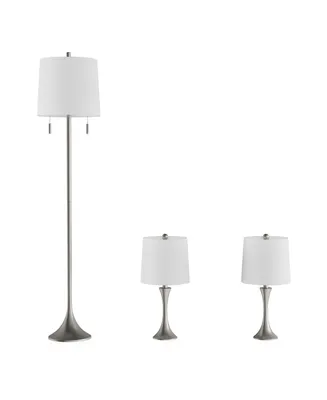 Lavish Home Table and Floor Lamps - Set of 3