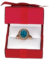Le Vian Deep Sea Blue Topaz (4 ct. t.w.) & Diamond (7/8 ct.t.w.) Statement Ring 14k Rose Gold (Also Opal, Citrine, Amethyst, Garnet Mint Julep