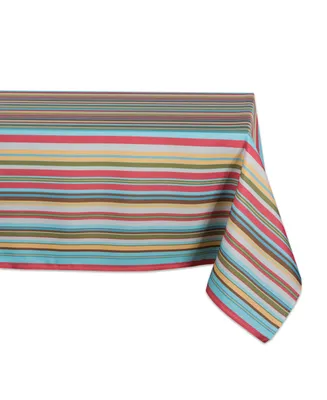 Summer Stripe Outdoor Tablecloth with Zipper 60" x 84"