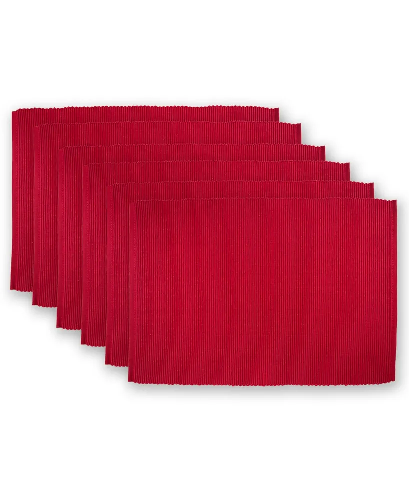 Cardinal Ribbed Placemat, Set of 6