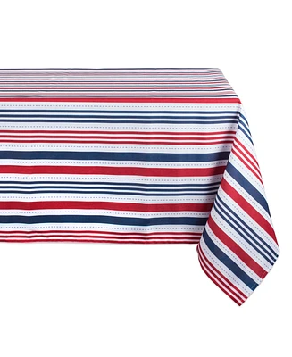 Patriotic Stripe Outdoor Tablecloth with Zipper 60" x 84"