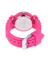 EwatchFactory Girl's Disney Minnie Mouse Pink Plastic Time Teacher Strap Watch 32mm