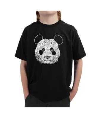 Big Boy's Word Art T-shirt - Panda