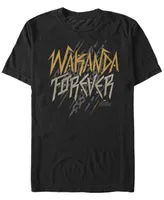 Marvel Men's Black Panther Animal Slash Wakanda Forever Short Sleeve T-Shirt