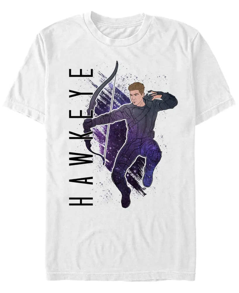 Marvel Men's Avengers Galaxy Painted Hawkeye Short Sleeve T-Shirt