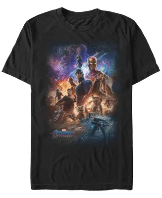 Marvel Men's Avengers Endgame Galaxy Group Shot Poster Short Sleeve T-Shirt