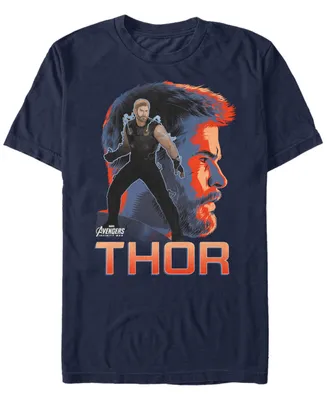 Marvel Men's Avengers Infinity War The Asgardian Thor Pop Art Posed Profile Short Sleeve T-Shirt