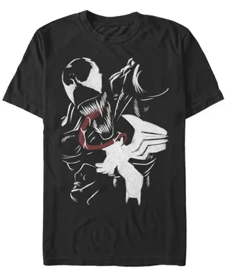 Marvel Men's Comic Collection Painted Venom Action Pose Short Sleeve T-Shirt