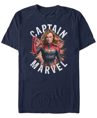 Marvel Men's Captain Strong Stance Short Sleeve T-Shirt