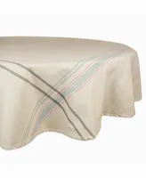 Chambray French Stripe Tablecloth 70" Round