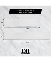 Design Imports Burlap Table Runner 14" x 108"