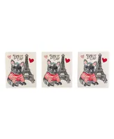 Design Imports Dog In Paris Swedish Dishcloths Set of 3