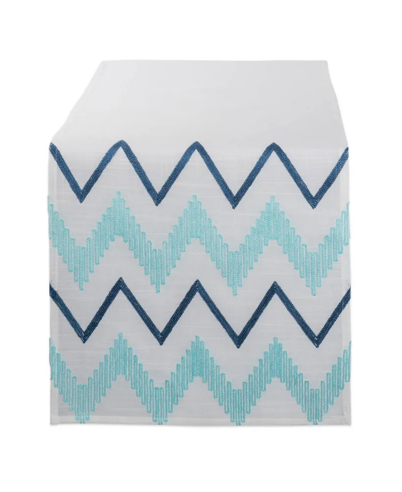 Design Imports Embroidered Chevron Table Runner