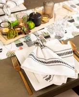 Design Imports Zig Dobby Stripe Napkin Set of 6