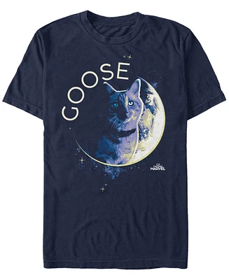 Marvel Men's Captain Goose The Cat Moon Short Sleeve T-Shirt