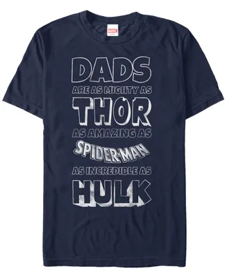 Marvel Men's Comic Collection Marvel Men's Dads Short Sleeve T-Shirt