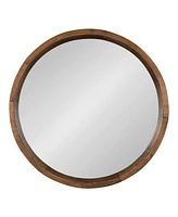 Kate and Laurel Hutton Round Wood Wall Mirror - 22" D