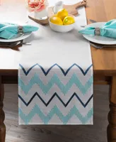 Design Imports Embroidered Chevron Table Runner