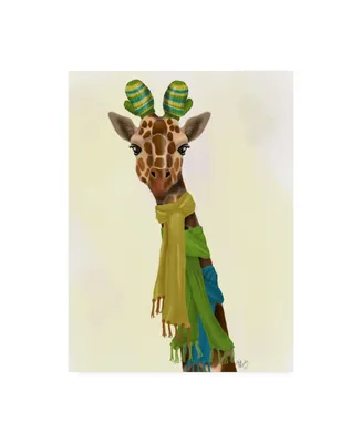 Fab Funky Giraffe and Scarves Canvas Art