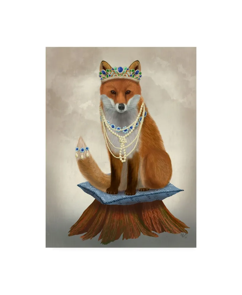 Fab Funky Fox with Tiara, Full Canvas Art