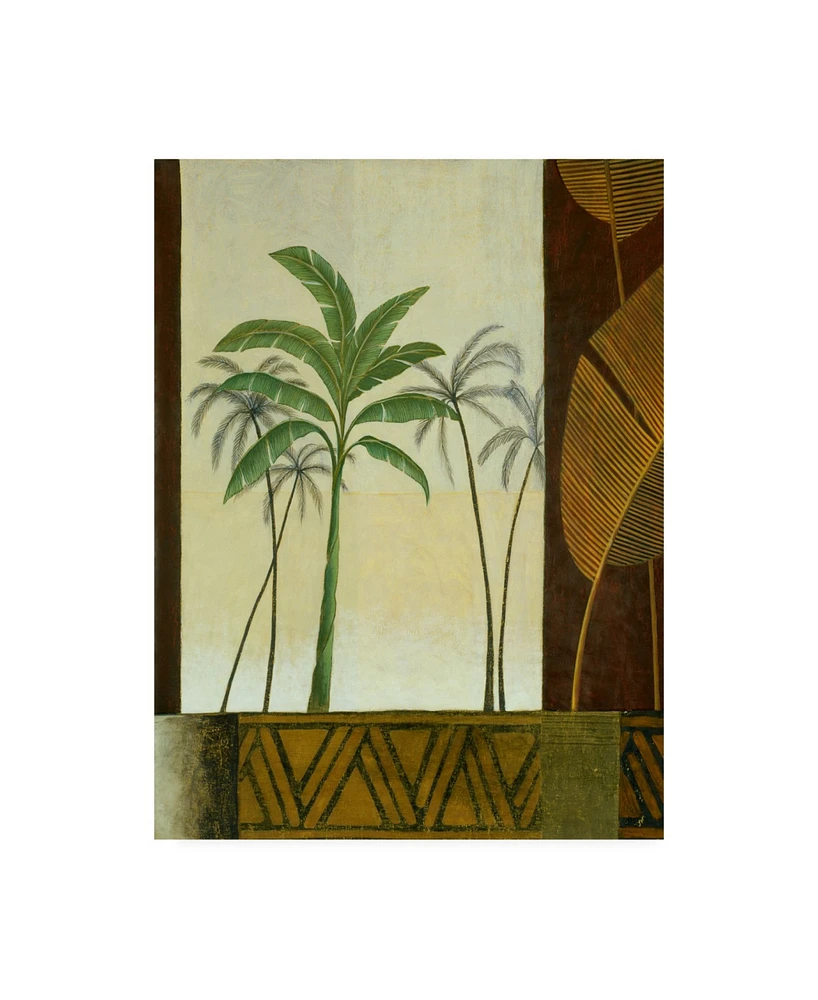 Pablo Esteban Palm Trees and Leaves Canvas Art - 19.5" x 26"