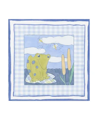 Megan Meagher Frog with Plaid Ii Childrens Art Canvas Art