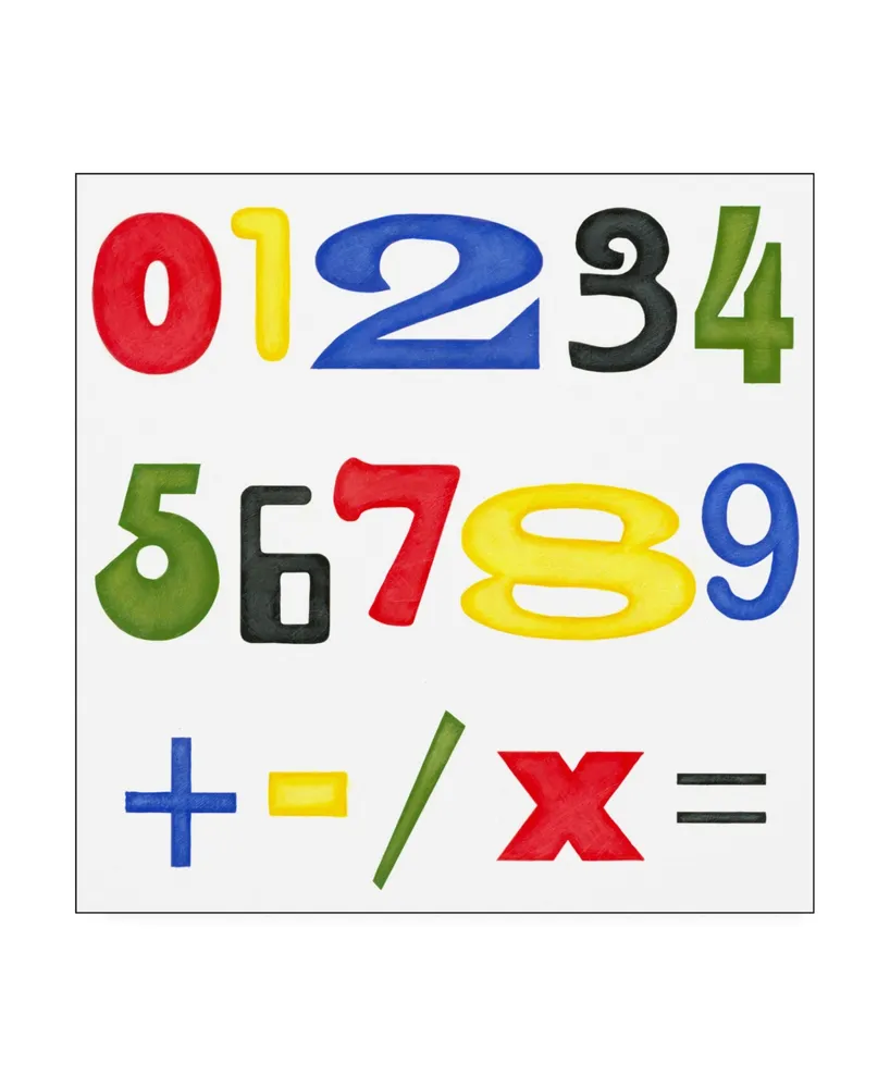 Megan Meagher Kids Room Numbers Childrens Art Canvas Art