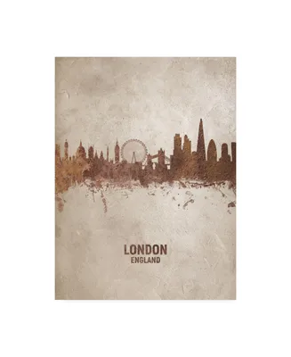 Michael Tompsett London England Rust Skyline Canvas Art