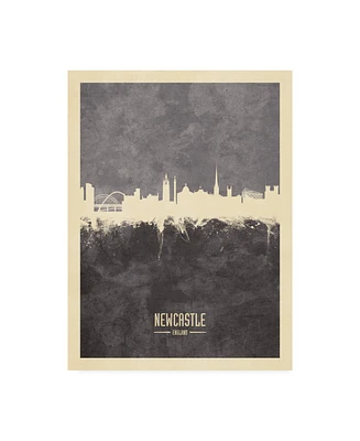 Michael Tompsett Newcastle England Skyline Gray Canvas Art - 19.5" x 26"