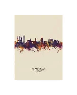 Michael Tompsett St Andrews Scotland Skyline Portrait Iii Canvas Art - 15.5" x 21"