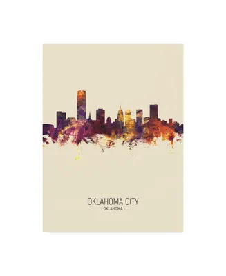 Michael Tompsett Oklahoma City Skyline Portrait Iii Canvas Art