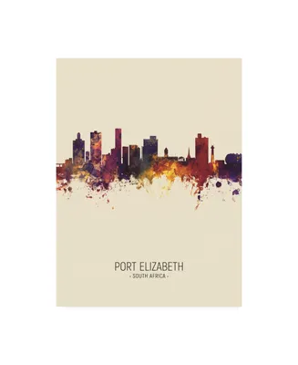Michael Tompsett Port Elizabeth South Africa Skyline Portrait Iii Canvas Art