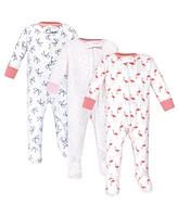 Yoga Sprout Baby Girls Cottton Zipper Sleep and Play 3pk