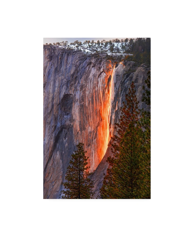 John Gavrili Horsetail Fall Canvas Art - 27" x 33.5"