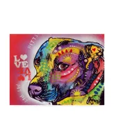 Dean Russo Gratitude Pit Bull Pittie Love Canvas Art - 15" x 20"